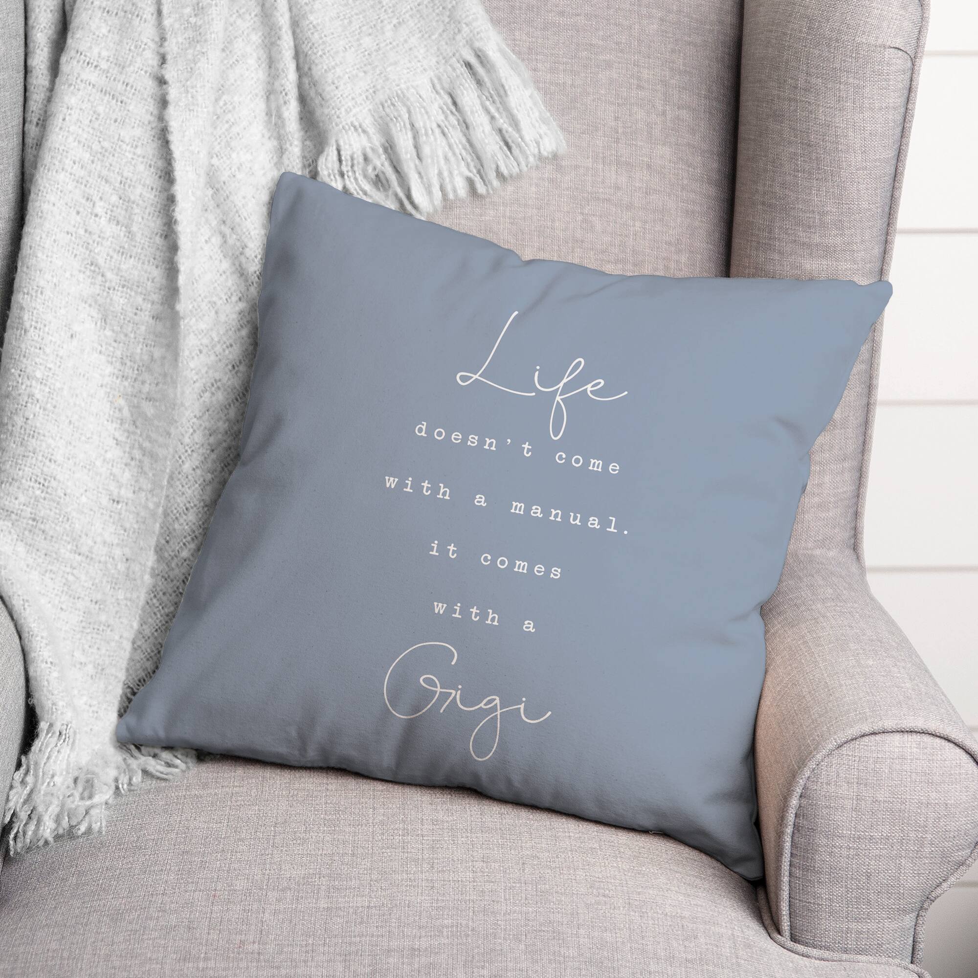 Life Comes With A Gigi Throw Pillow